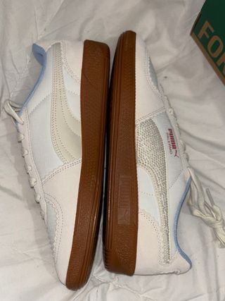 Zapatillas Puma Palermo Beige y Azul