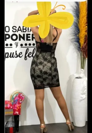 Vestido fiesta encaje corsé