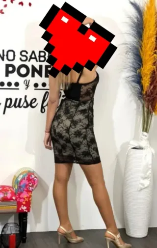 Vestido fiesta encaje corsé