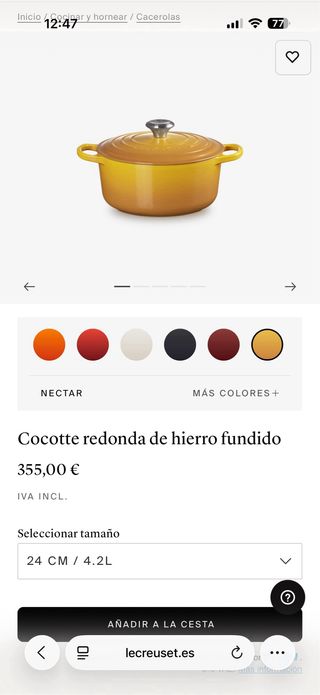 Le Creuset Hierro Fundido 24cm Amarilla