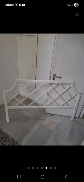 Cabecero Bambú Blanco Semiantiguo  1'60