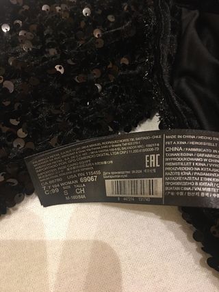 Chaqueta Mango Lentejuelas Negra Talla S