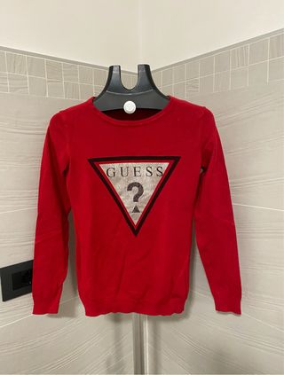 Maglioncino Guess rosso con logo