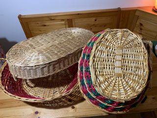 Cesti decorativi natalizi in vimini