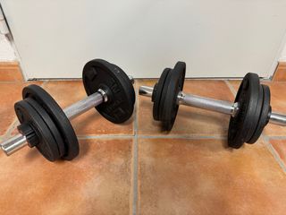 Kit Mancuernas Ajustables Pesas Gimnasio