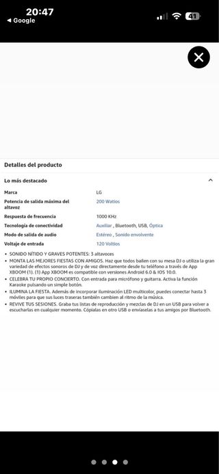 Altavoz LG XBOOM RNC5