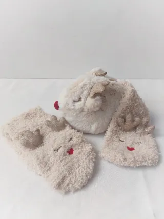 Calcetines reno Navidad con bolsa