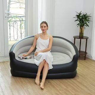 Divano Gonfiabile Doppio Nero/Grigio