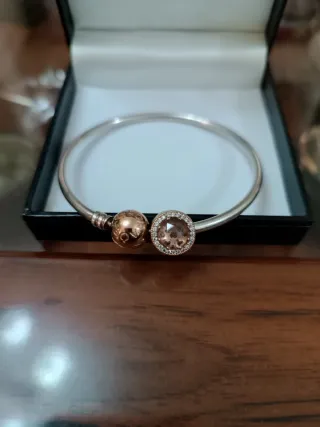 Pulsera Pandora Bañada en Oro y Plata