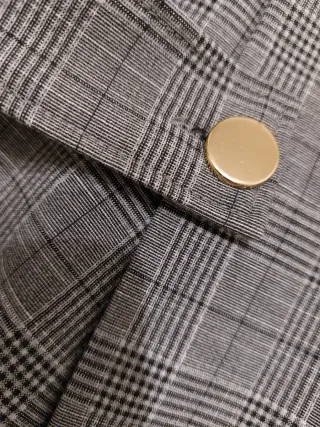 Vestido Zara Cuadros Gris