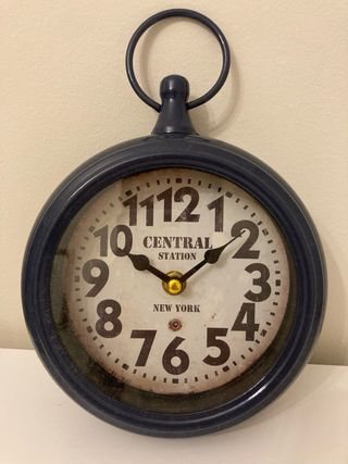 Reloj de Pared Azul Estilo Vintage