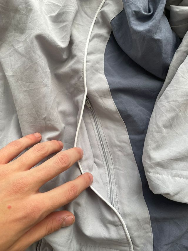 Vintage Reebok Grey Track Jacket Windbreaker - 2XL