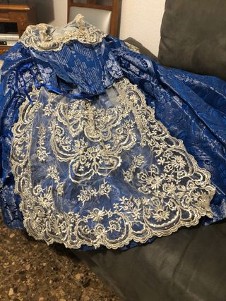 Traje de Fallera Niña Azul y plata