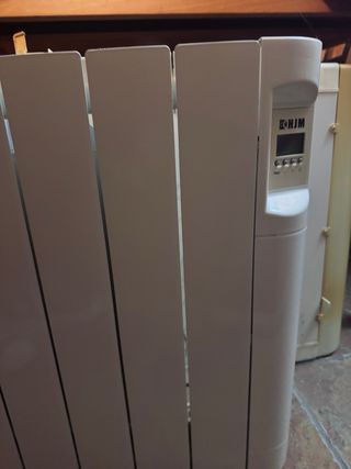 Radiador eléctrico de calor azul grande