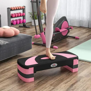 Step Aeróbic Fitness Antideslizante Rosa