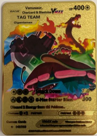Carta Pokémon Venusaur, Charizard & Blastoise VMAX