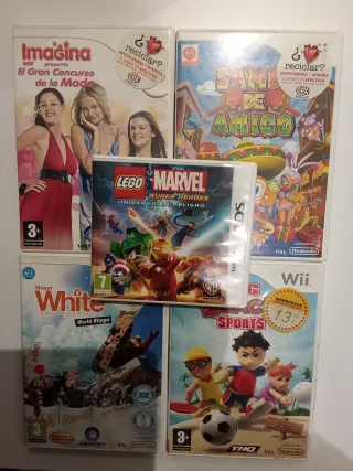 Lote 5 Juegos Wii y 3ds
