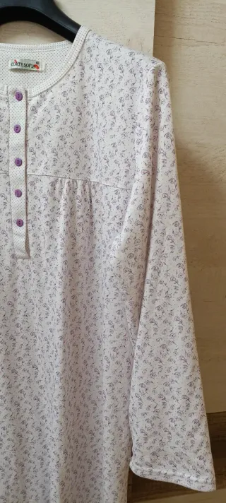 Camisón polar flores