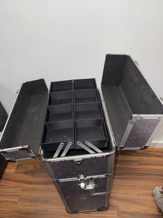 Carrito-Maleta purpurina uñas/peluquería