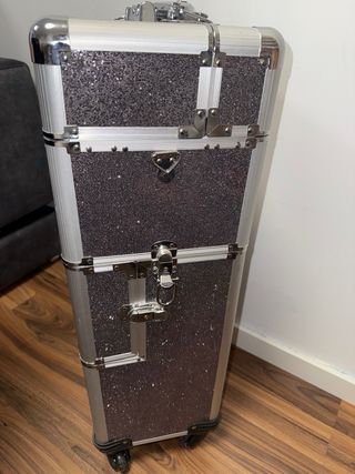 Carrito-Maleta purpurina uñas/peluquería