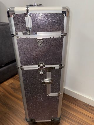 Carrito-Maleta purpurina uñas/peluquería