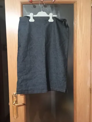 Falda vaquera midi