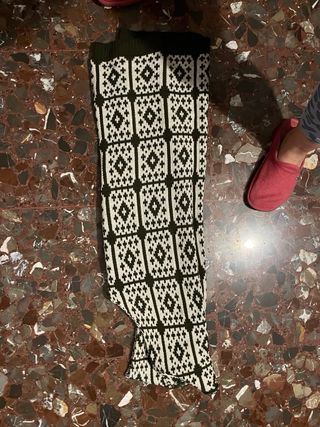 Chaleco étnico verde y blanco Talla hasta la 44