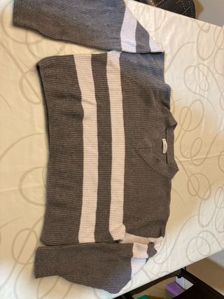 Jersey Mango Rayas Gris Talla M
