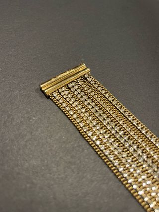 Pulsera Swarovski dorada con cristales