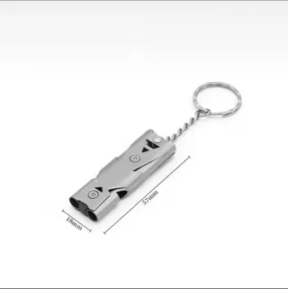 Silbato de supervivencia doble tubo