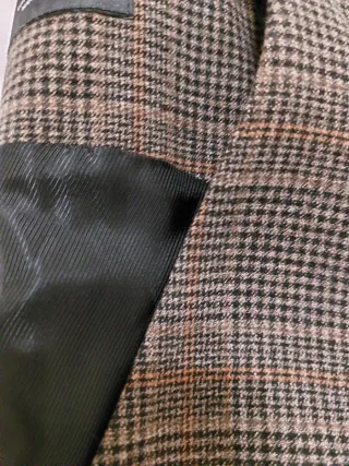 Chaleco Zara cuadros marrón