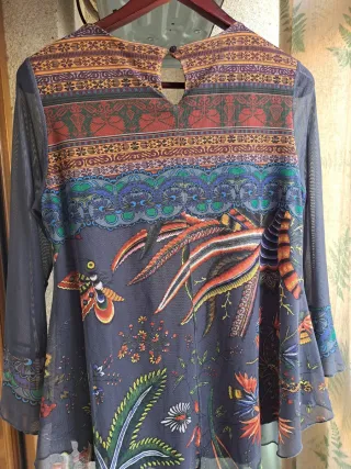 DESIGUAL T-L BLUSA ESTAMPADA VINTAGE