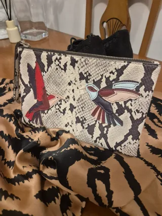 Lote bolsos y carteras beige multicolor