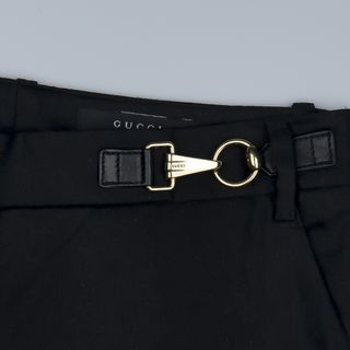 Pantaloni Chino Gucci Lana Seta e Pelle tg 40 - S