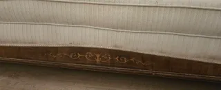 Sofá antiguo tela y madera