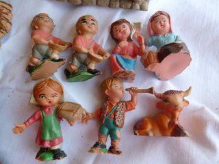 Pesebre y figuras Belén cabezones 6cm