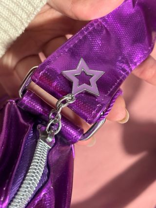Bolso Top Model Morado Brillante Niña NUEVO