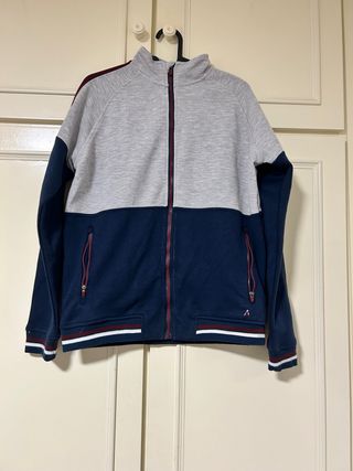 Sudadera Boomerang bicolor gris y azul