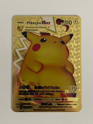 Carta Pokémon Pikachu VMAX Gigantamax Dorada