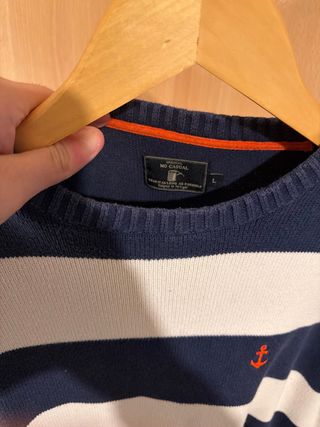 Jersey rayas azul y blanco - L Excelente estado