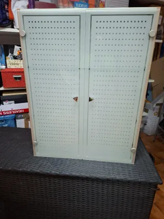 Armario de baño colgante cristal y madera