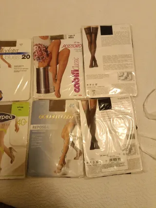 N 5 collant +1 autoreggente taglia 4 diversi color