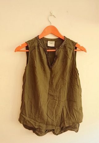 Camiseta sin mangas verde