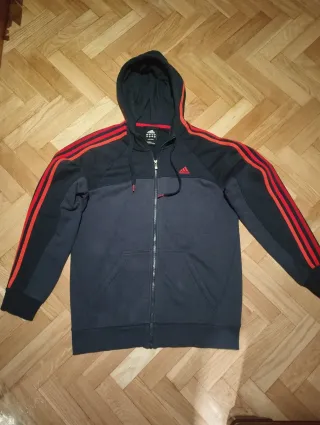Chaqueta Adidas Hombre Talla M Negra y Roja
