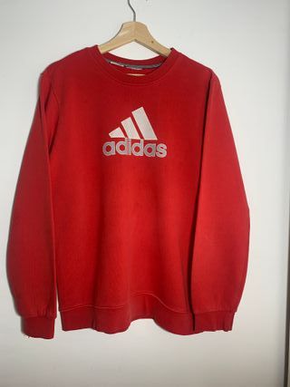 Jersey de cuello redondo Adidas Roja Hombre M