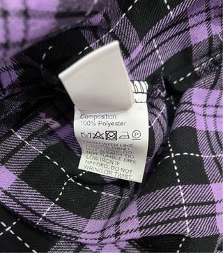 Falda Plisada Cuadros Morado y Negro