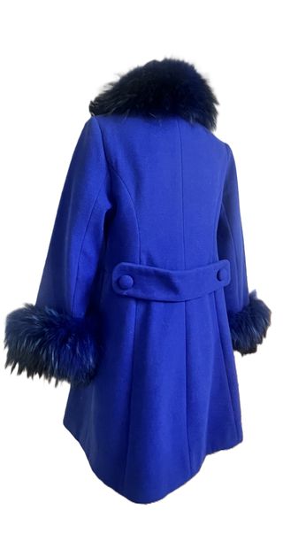 Chaquetón azul Conchita Sanz con pelo