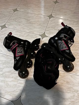 Patinete Rollerblade con protecciones