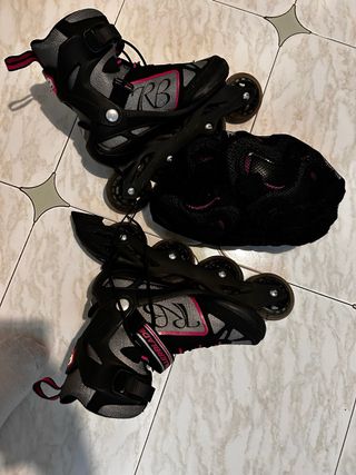 Patinete Rollerblade con protecciones