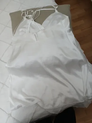 Camisón blanco tirantes M